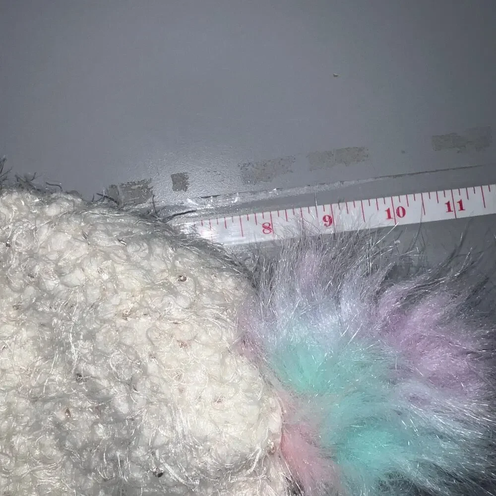 Old Navy Pastel Pom Eyelash Sequin Cableknit Beanie Thermal Lined Fairy Goth Y2K